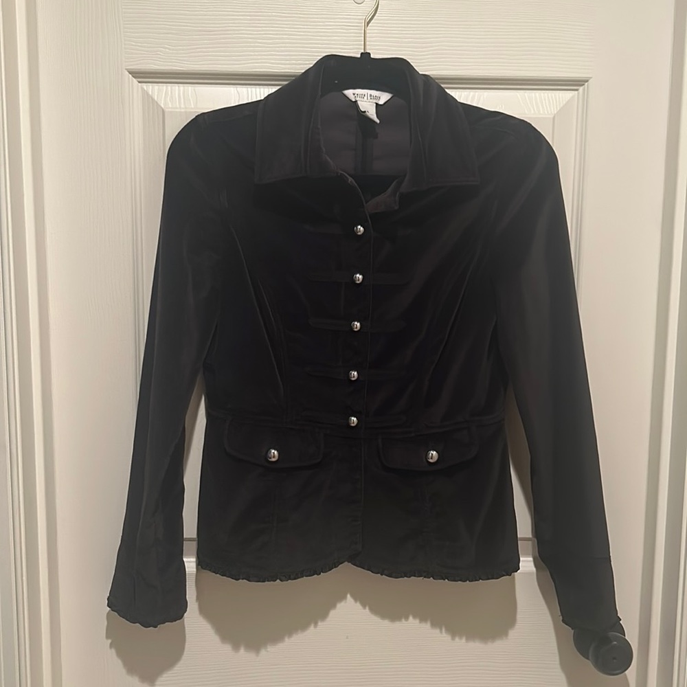 White House/Black Market Velvet and Lace jacket. Size 4